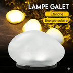 Lampe Solaire Galet - Blanc