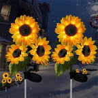 Lampe Solaire Jardin Forme Tournesol - 1 Tête
