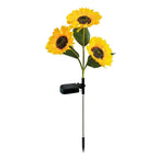 Lampe Solaire Jardin Forme Tournesol - 3 Têtes