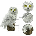 Lampe Solaire Jardin Hibou - Blanc