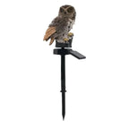 Lampe Solaire Jardin Hibou - Marron