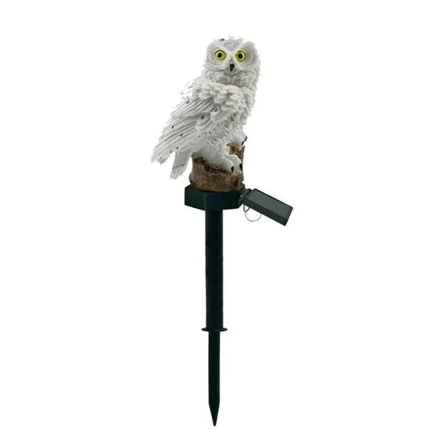 Lampe Solaire Jardin Hibou - Marron