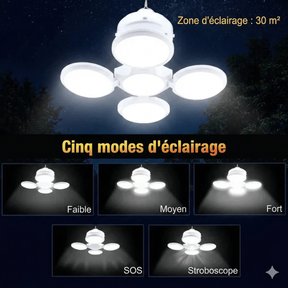 Lampe Solaire Sphere Pliable -