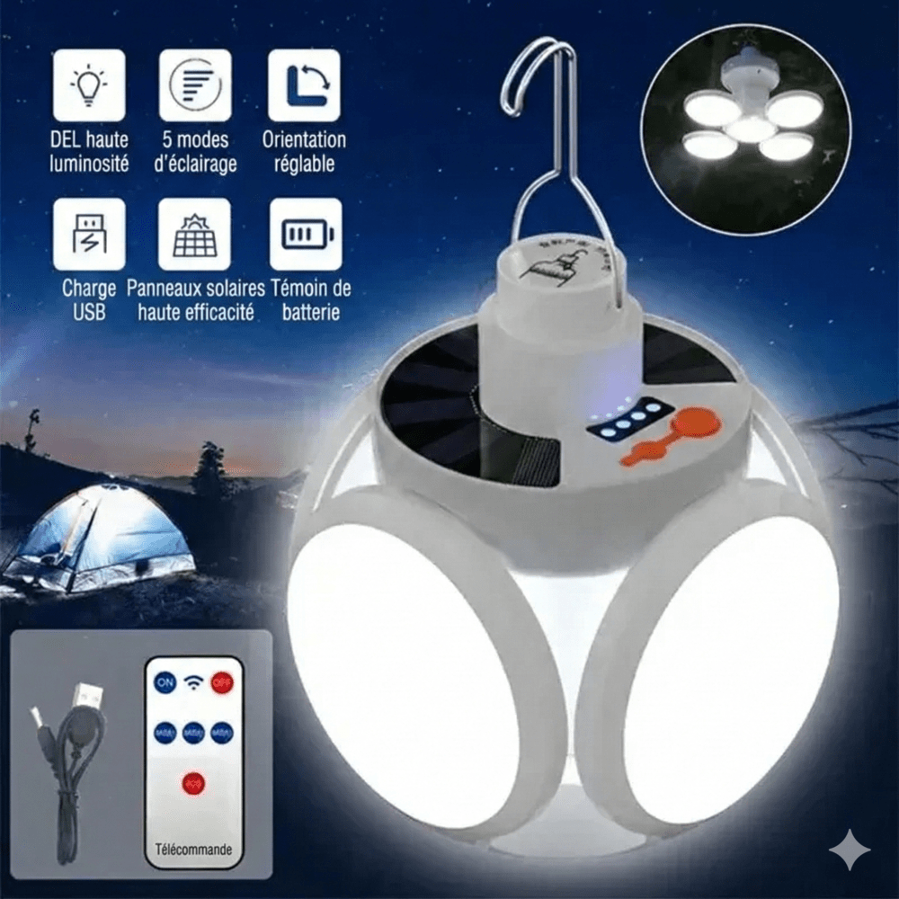 Lampe Solaire Sphere Pliable -