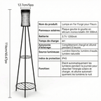 Lampe Solaire sur Pied avec support plante -