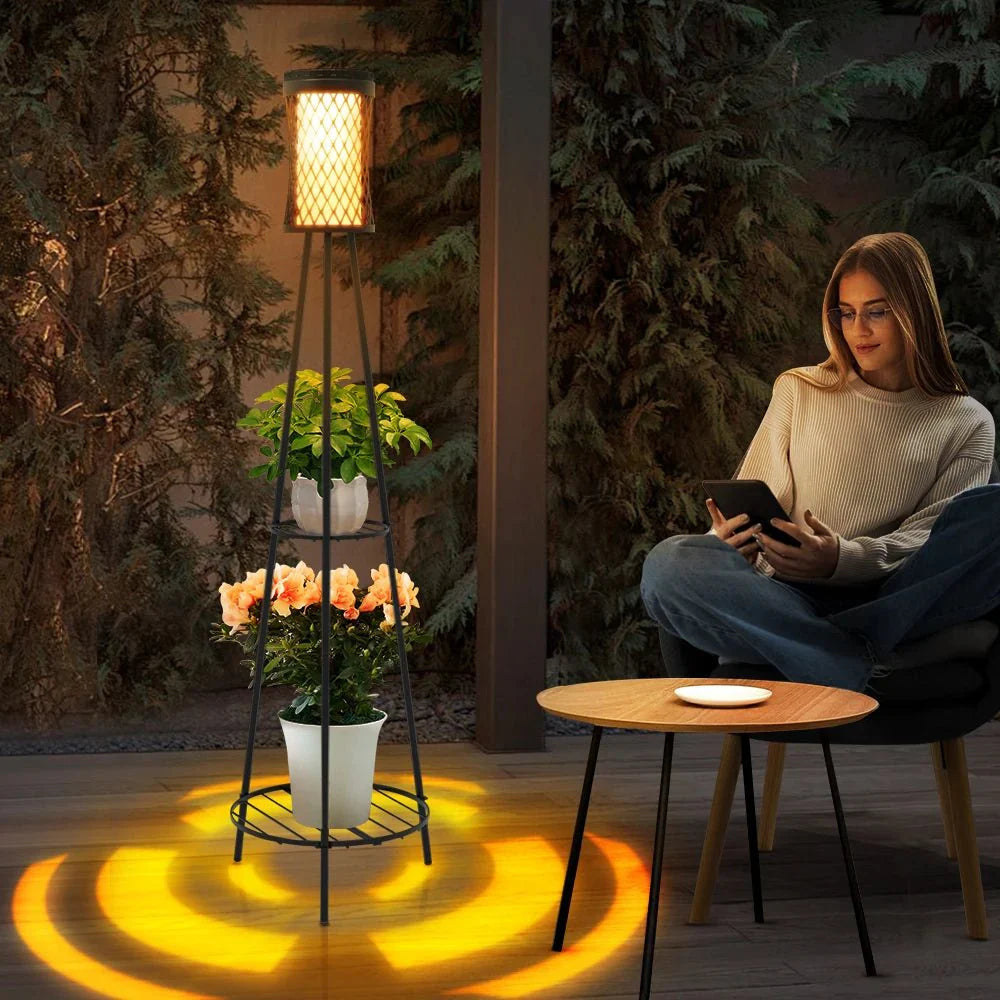 Lampe Solaire sur Pied avec support plante -