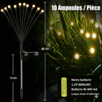 Lampes Solaires 10 Lucioles Tiges Souples -
