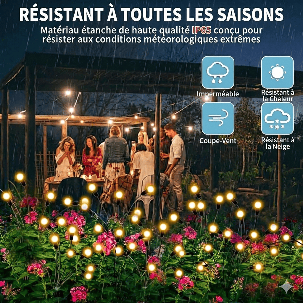 Lampes Solaires 10 Lucioles Tiges Souples -