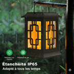 Lanterne Exterieur Effet Flamme - Simple