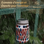 Lanterne LED en Mosaïque de Verre - Bleu