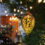 Lanterne LED Goutte d'Eau Style Oriental à Suspendre -