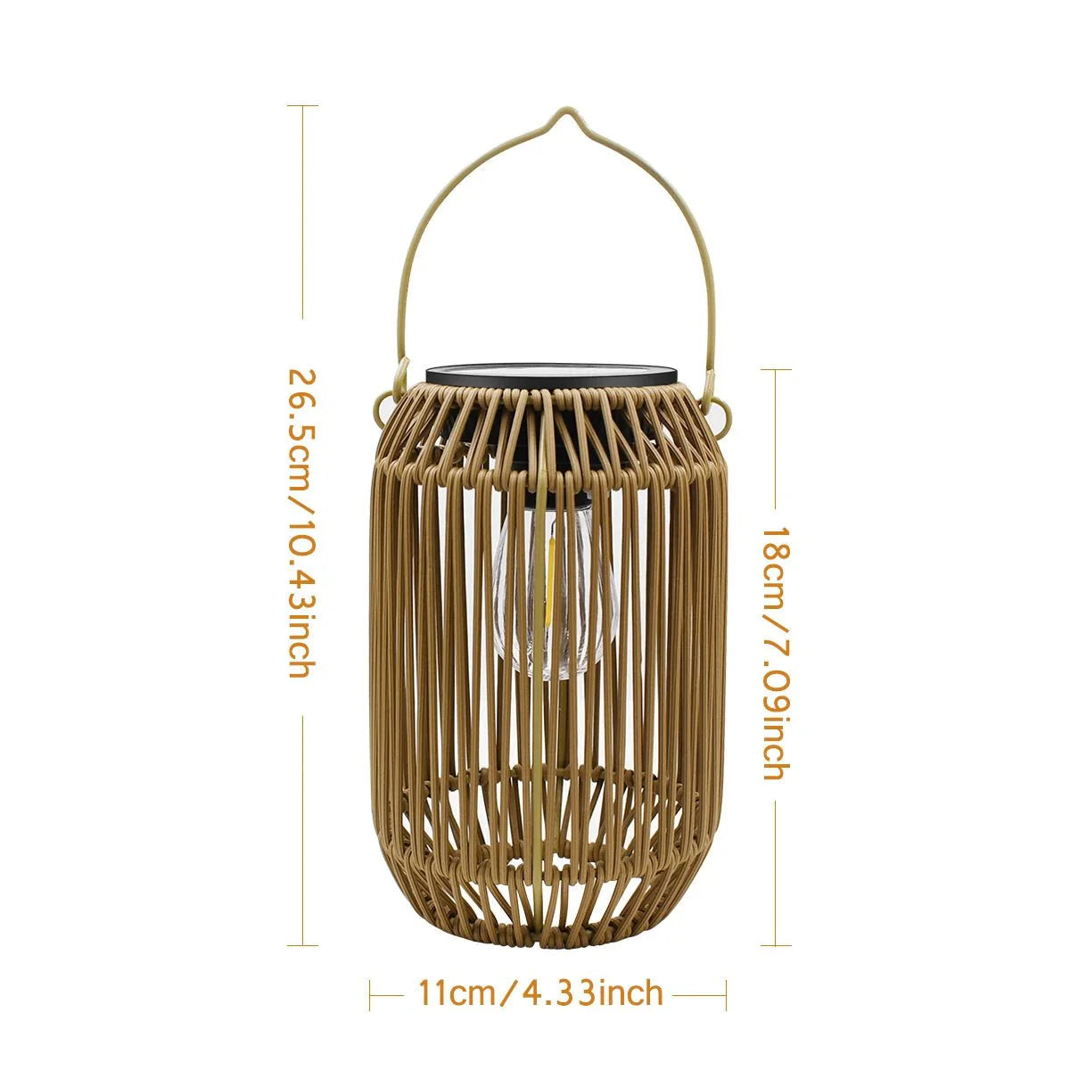 Lanterne LED Solaire Bambou Extérieur - Modèle 2