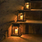 Lanterne Solaire Effet Bougie -
