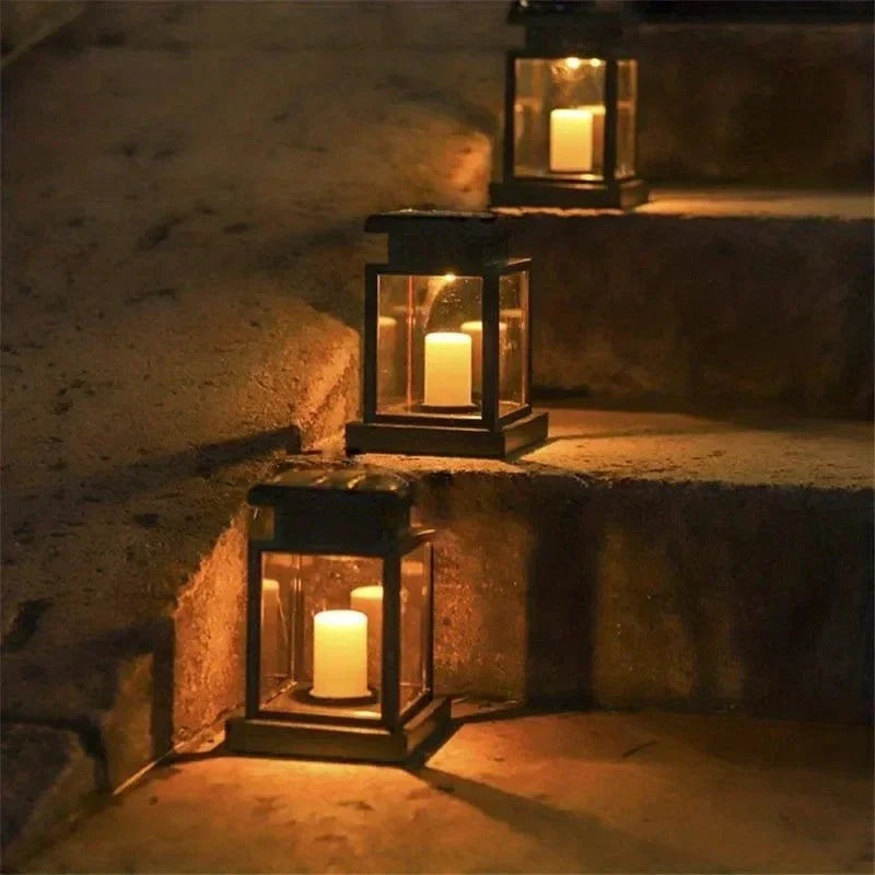 Lanterne Solaire Effet Bougie -