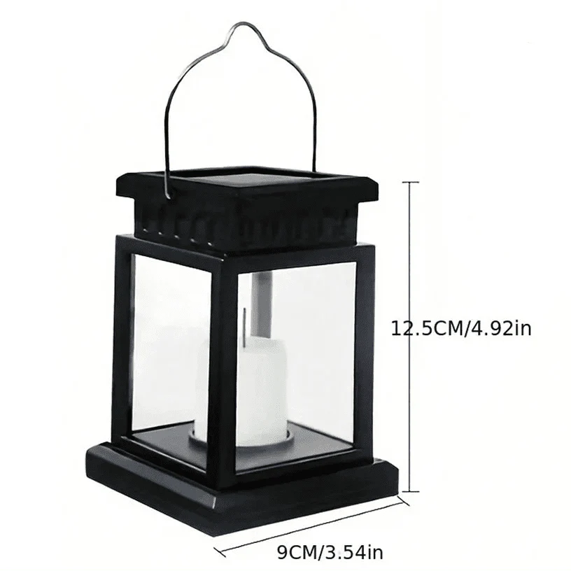 Lanterne Solaire Effet Bougie -
