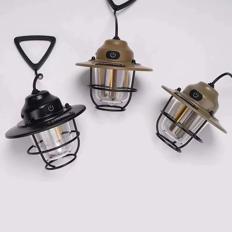 Lanterne Style Camping Rétro a Suspendre - Khaki
