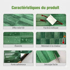 Lot de 10 Crédences Adhésives 3D - Beige