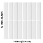 Lot de 10 Crédences Adhésives 3D - Blanc