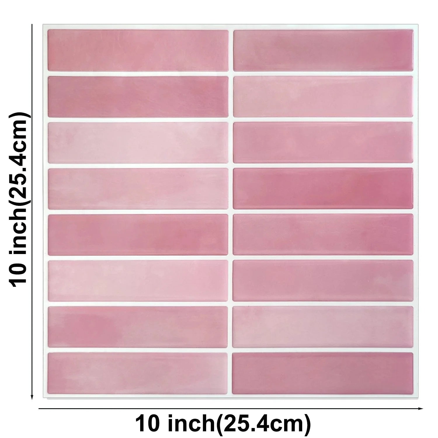 Lot de 10 Crédences Adhésives 3D - Rose