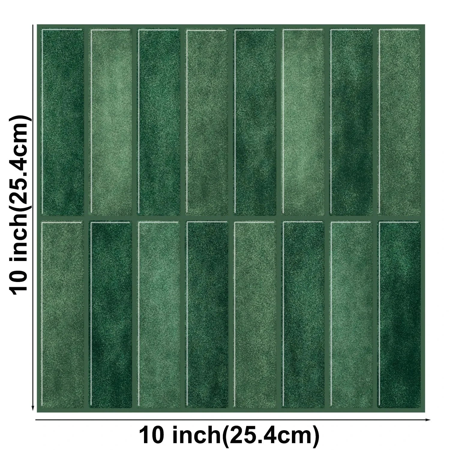 Lot de 10 Crédences Adhésives 3D - Vert