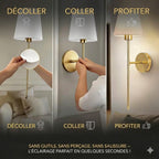 Lot de 2 Appliques Murales Sans Fil Cristal - Argentée