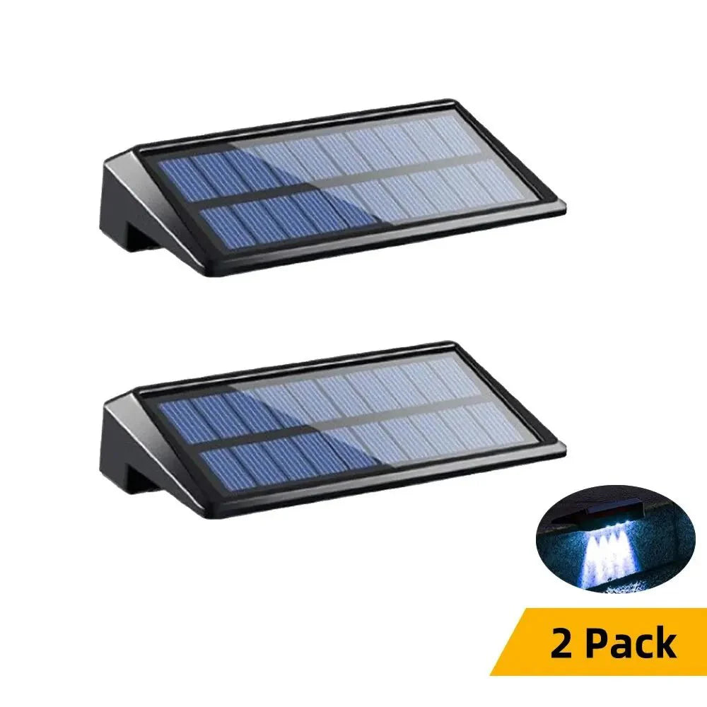 Lot de 2 Appliques Murales Solaires Triangulaires Compactes - Blanc froid