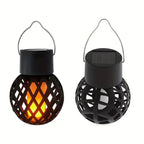 Lot de 2 Lanternes LED Solaire Effet Flamme -