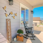 Lot de 5 Décoration Murale Oiseaux en Bois -