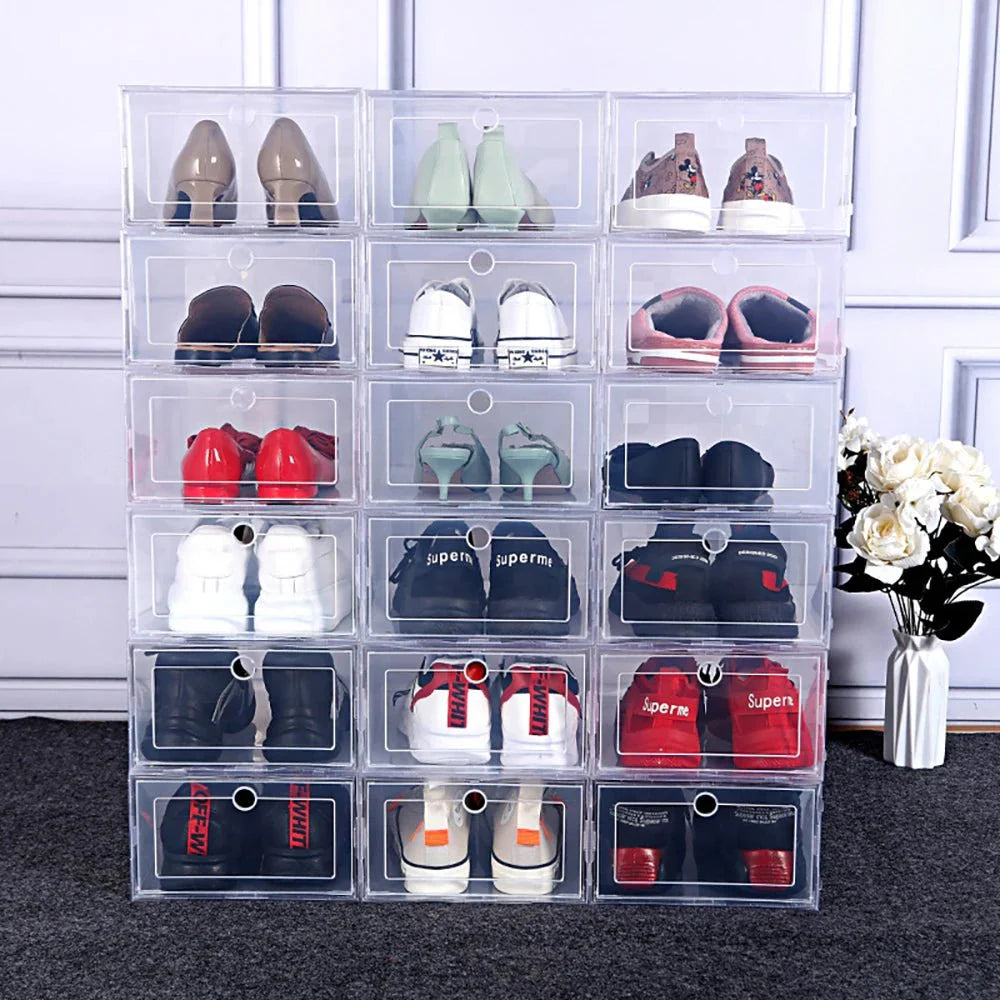 Lot de 6 Boites de Rangement Chaussure Transparante - Homme