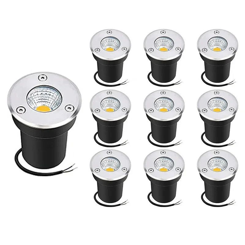 Lot de 6 Spot LED Aluminium Encastrable au Sol - 65mm 5W