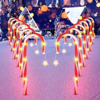 Lot de 8 Sucres d'Orge Noël Lumineux LED Solaire -