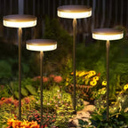 Lot de Lanternes Extérieures Solaires à Piquer LED Blanc Chaud IP65 - 4 Lanternes