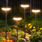Lot de Lanternes Extérieures Solaires à Piquer LED Blanc Chaud IP65 - 6 Lanternes