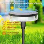 Lot de Lanternes Extérieures Solaires à Piquer LED Blanc Chaud IP65 - 6 Lanternes