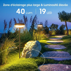 Lot de Lanternes Extérieures Solaires à Piquer LED Blanc Chaud IP65 - 6 Lanternes