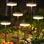 Lot de Lanternes Extérieures Solaires à Piquer LED Blanc Chaud IP65 - 6 Lanternes