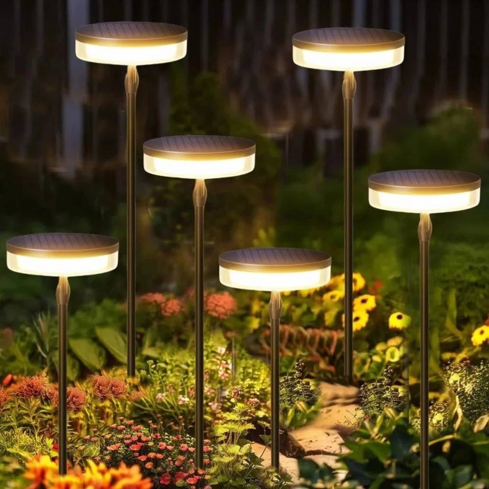 Lot de Lanternes Extérieures Solaires à Piquer LED Blanc Chaud IP65 - 6 Lanternes