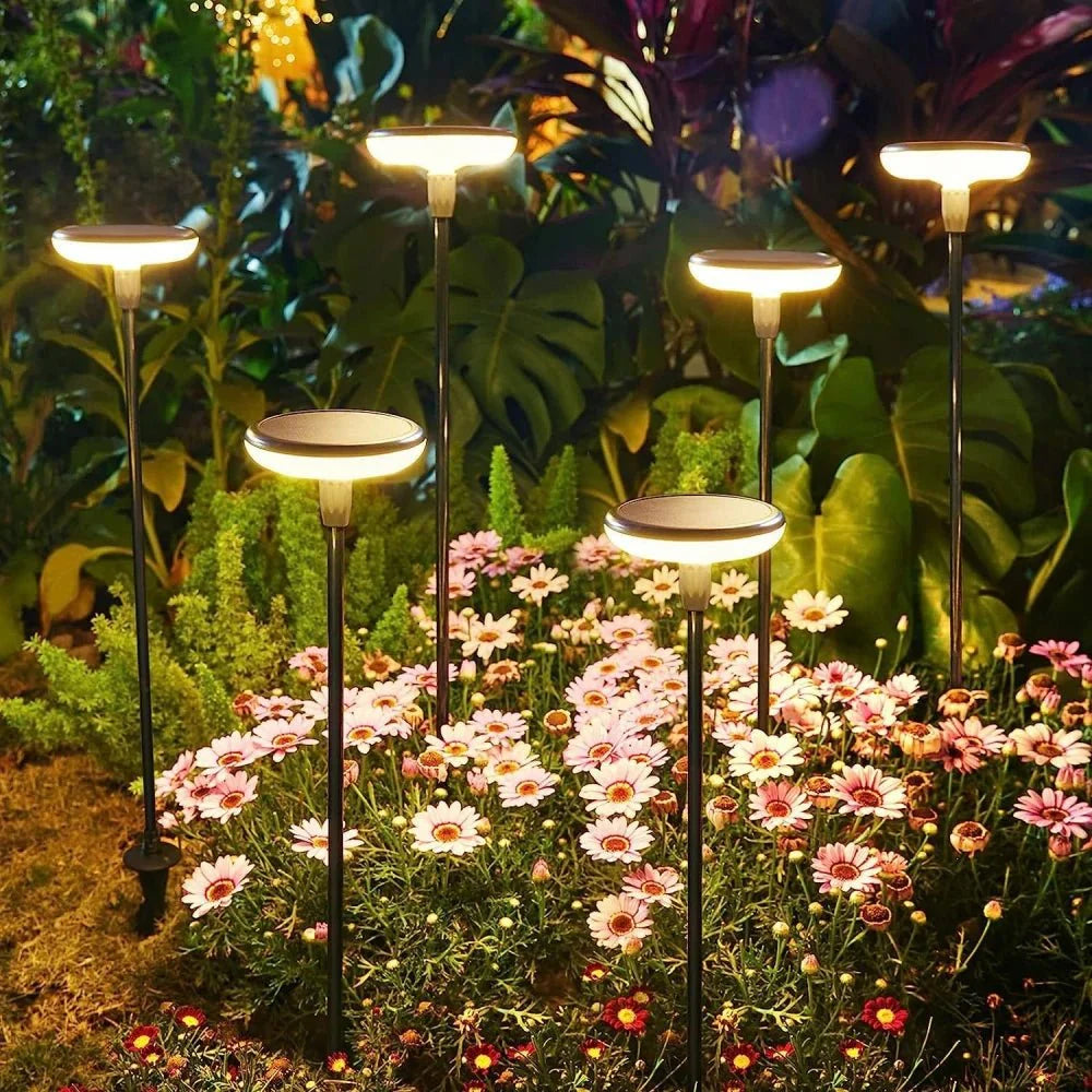 Lot de Lanternes Extérieures Solaires à Piquer LED Blanc Chaud IP65 - 6 Lanternes