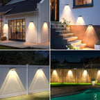 Lumière Solaire LED pour Mur Extérieur - Blanche chaude et froide