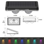 Lumière Solaire LED pour Mur Extérieur - Blanche chaude et froide
