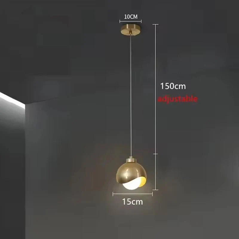 Luminaire de Chevet Suspendu - A - Dorée