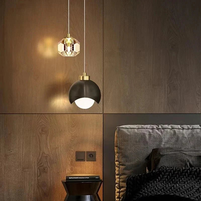 Luminaire de Chevet Suspendu - A - Noir