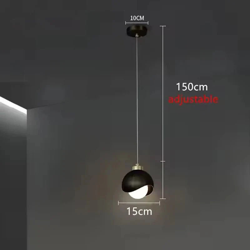 Luminaire de Chevet Suspendu - A - Noir
