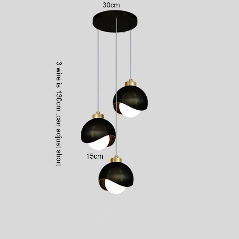 Luminaire de Chevet Suspendu - C - Noir