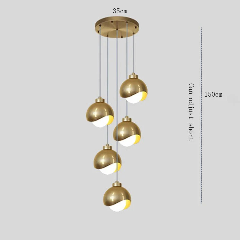 Luminaire de Chevet Suspendu - D - Dorée