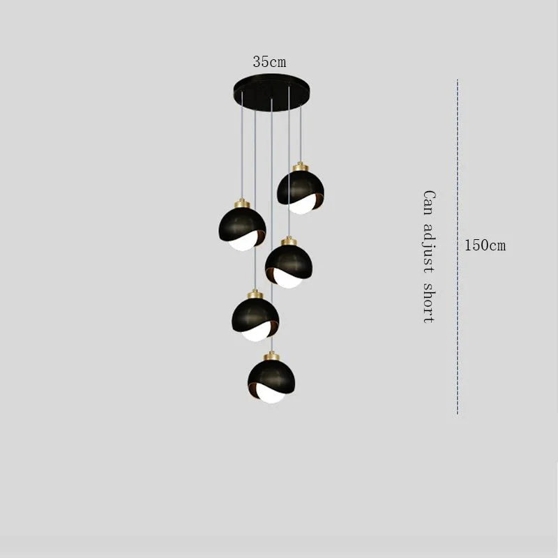 Luminaire de Chevet Suspendu - D - Noir