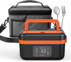 Lunch Box Chauffante Rechargeable avec Minuteur - Noir