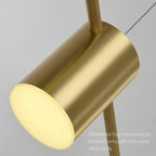 Lustre Linéaire LED Moderne Doré - 5 Têtes dorée