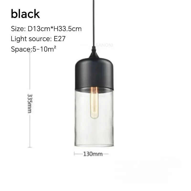 Lustre Scandinave - Noir B 12cm