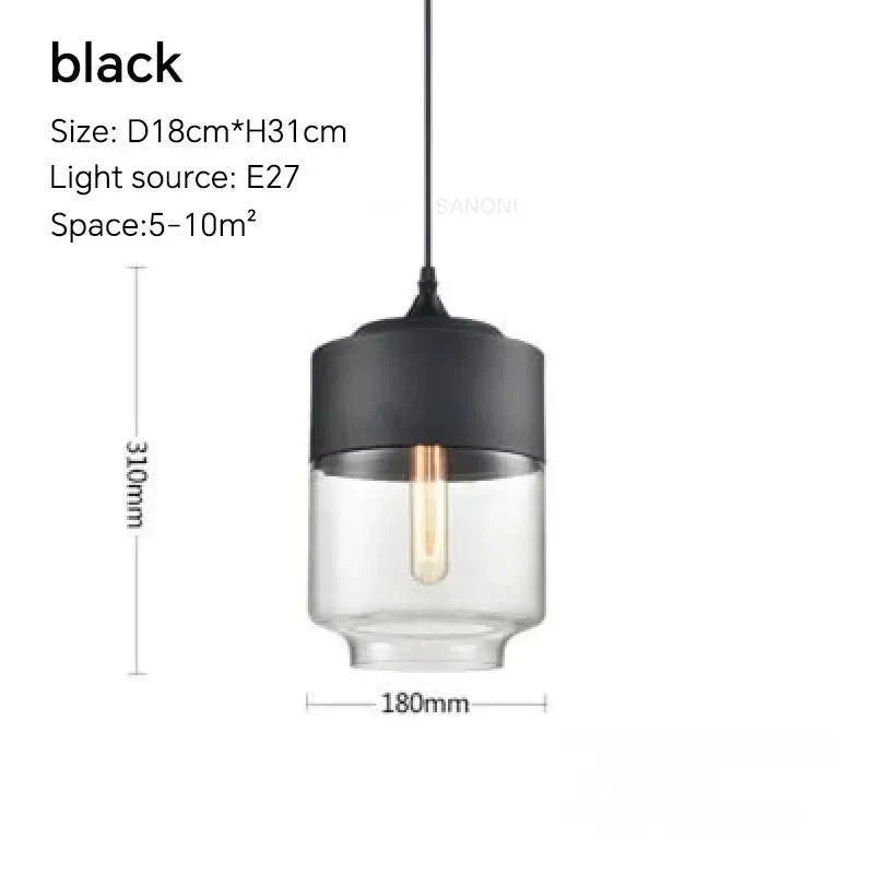Lustre Scandinave - Noir C 18cm